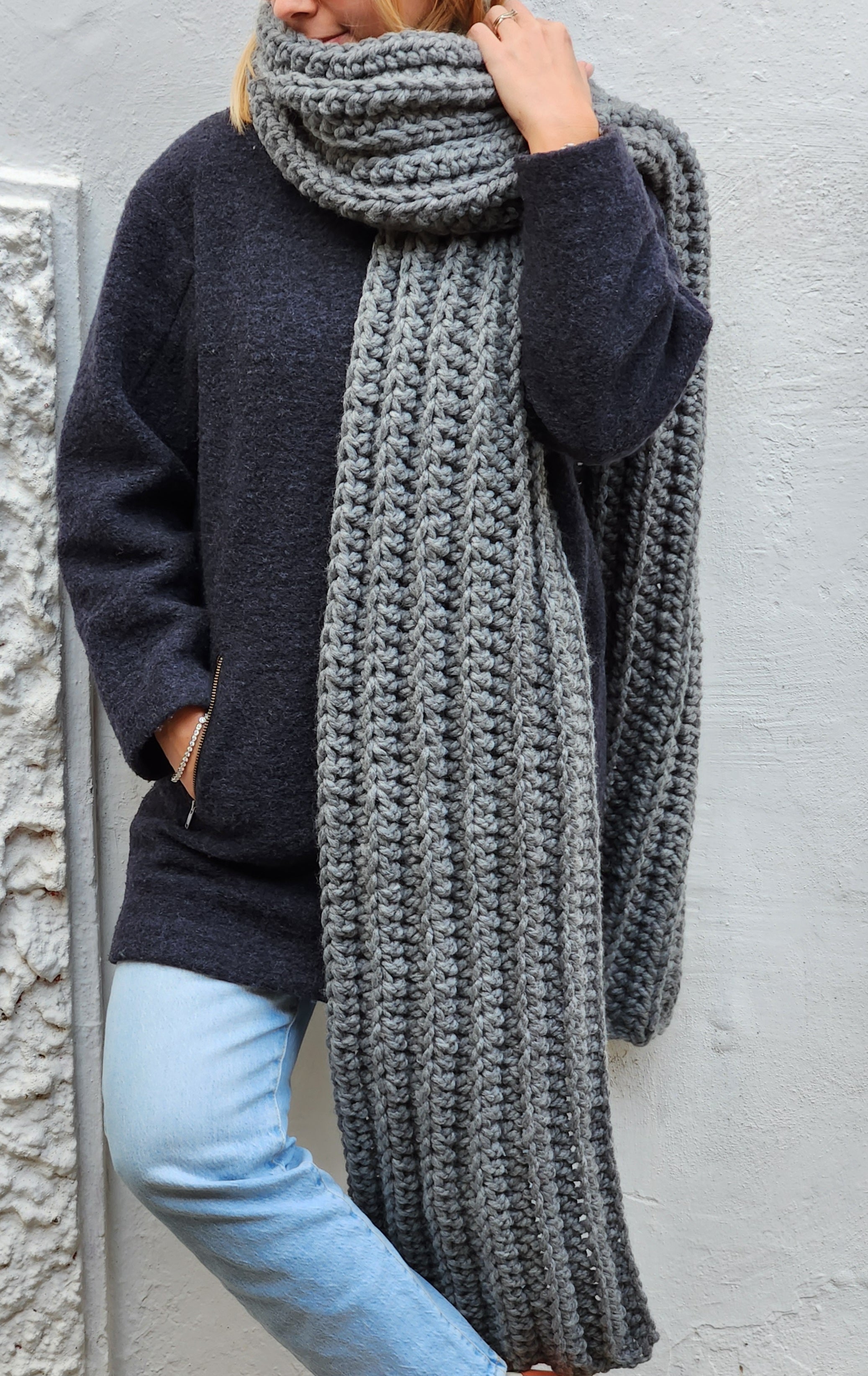 Chunky Scarf Pattern - Beginner-Friendly Crochet Pattern PDF