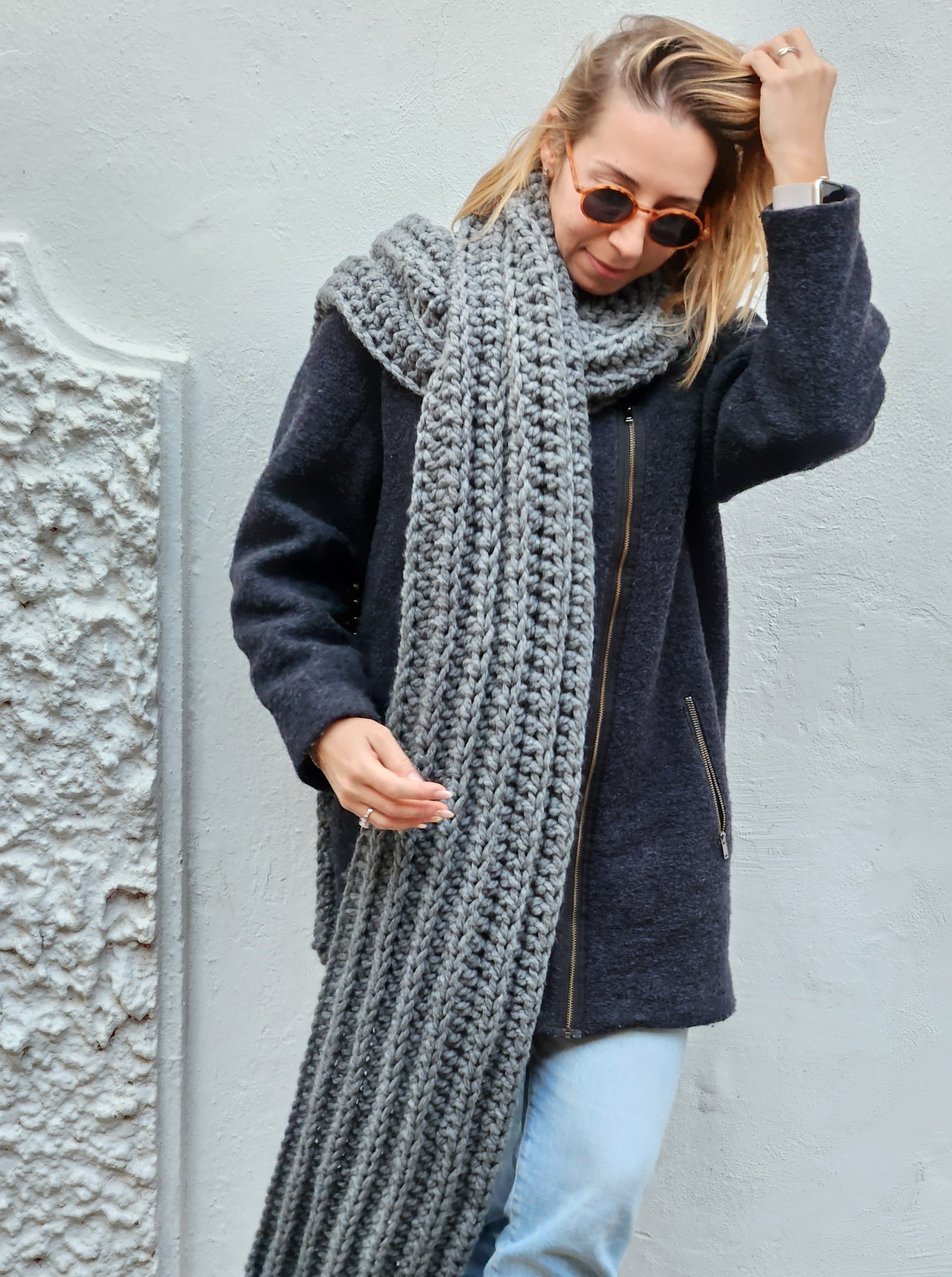 Chunky Scarf Pattern - Beginner-Friendly Crochet Pattern PDF
