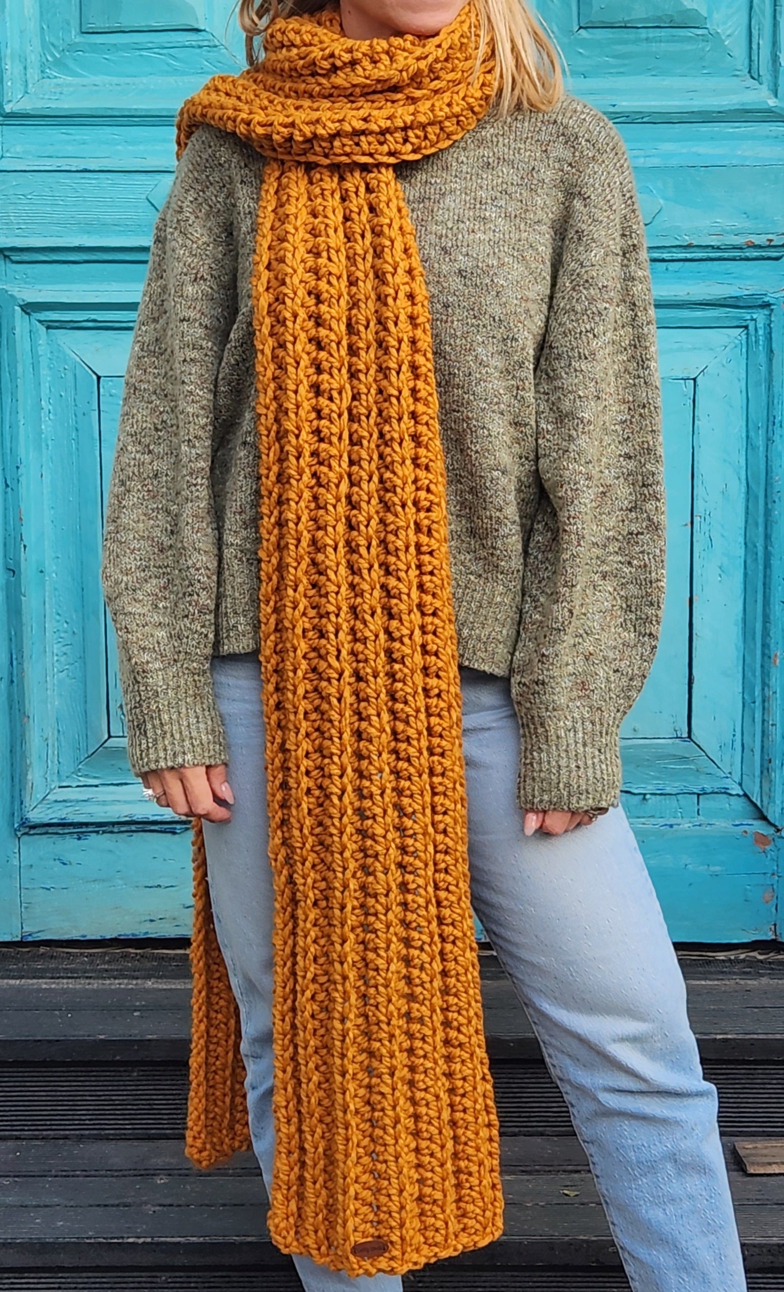 Chunky Scarf Pattern - Beginner-Friendly Crochet Pattern PDF