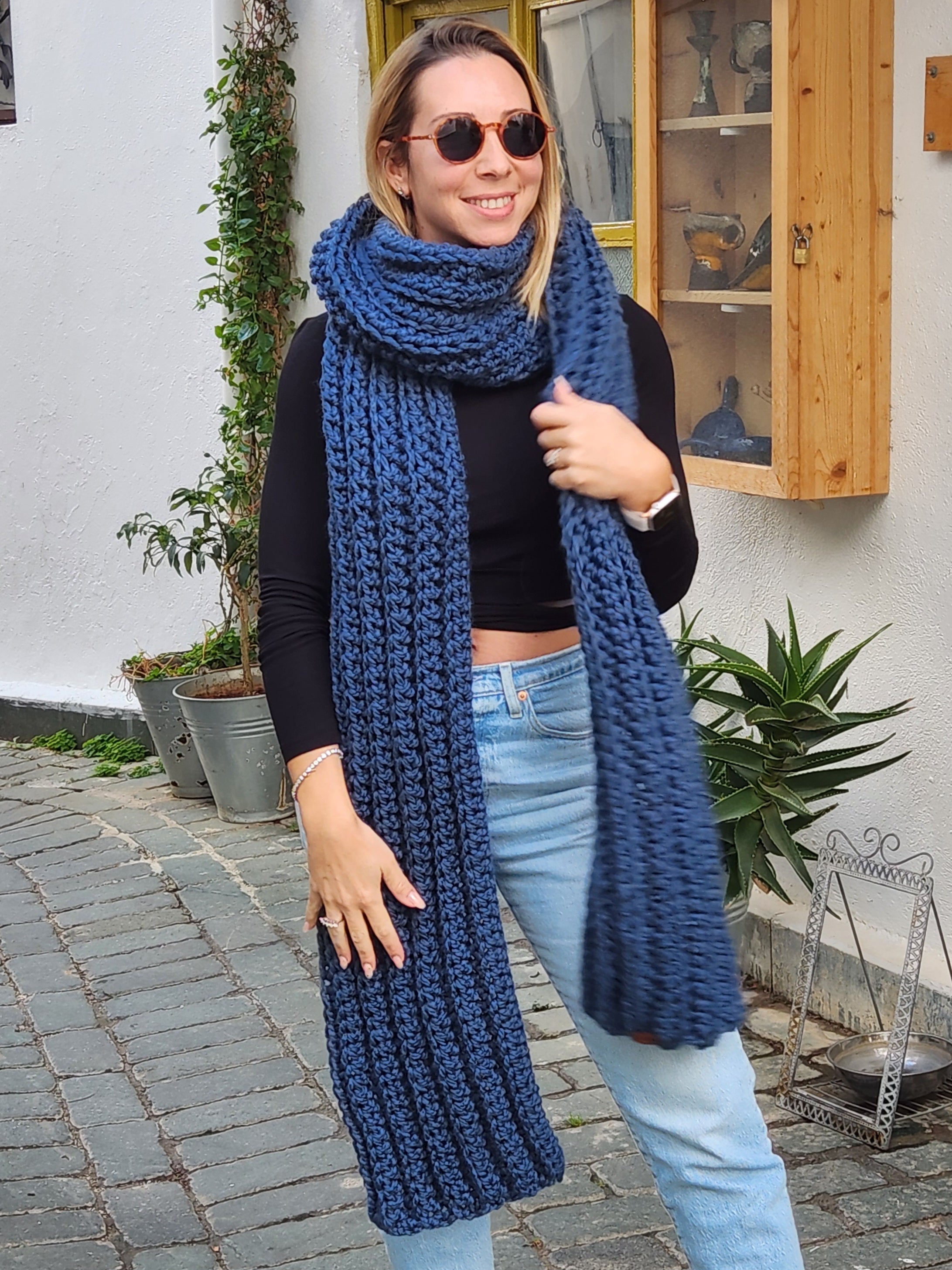 Chunky Scarf Pattern - Beginner-Friendly Crochet Pattern PDF