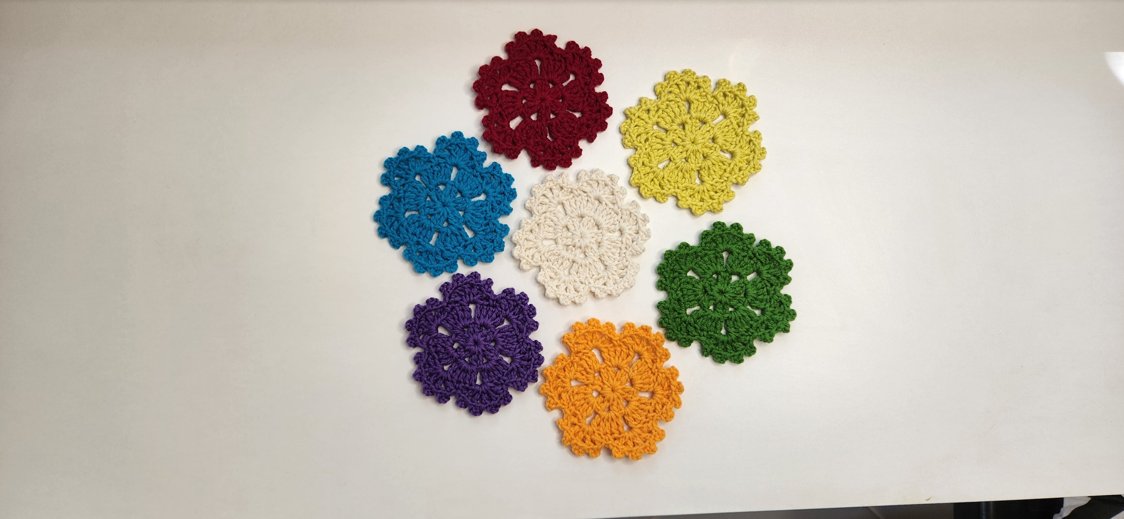 Picot Flower Hexagon Motif Pattern - Beginner-Friendly Crochet Pattern