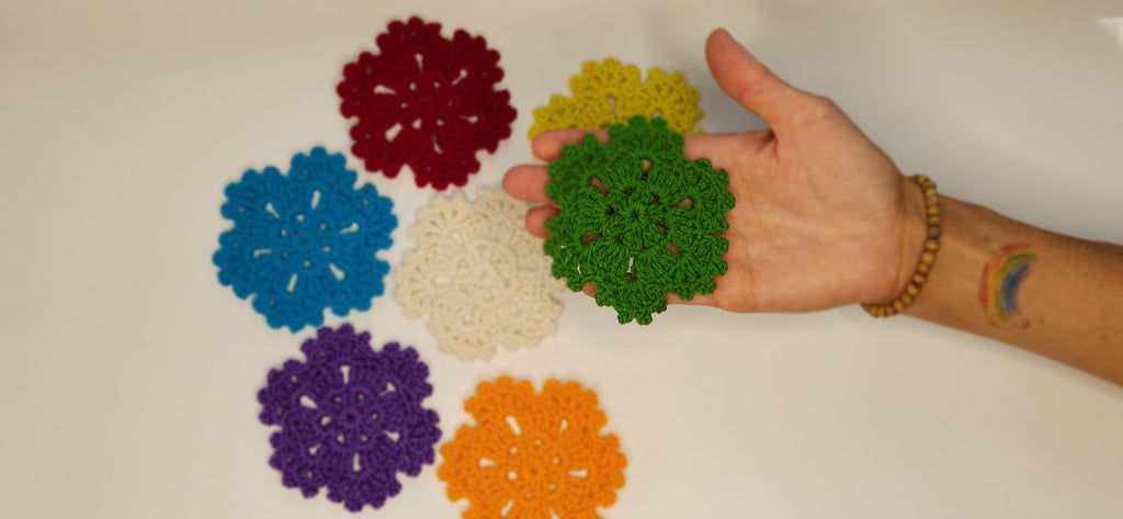 Picot Flower Hexagon Motif Pattern - Beginner-Friendly Crochet Pattern