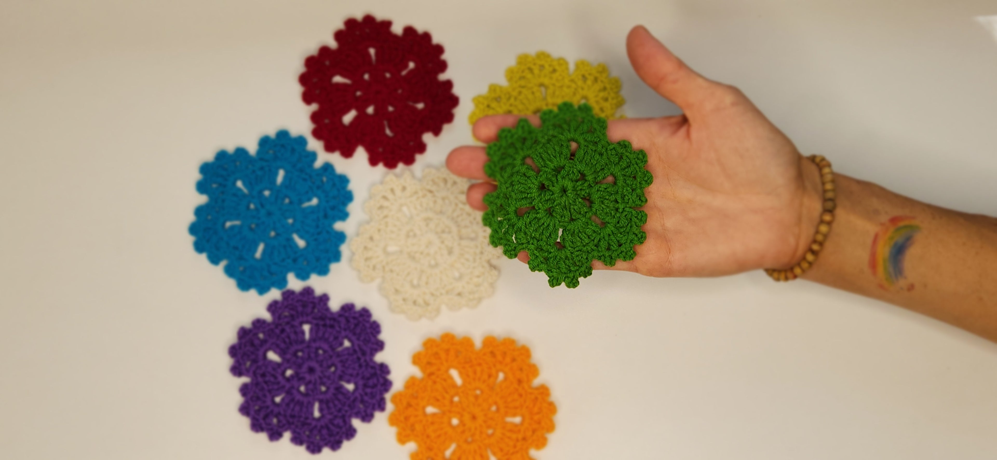 Picot Flower Hexagon Motif Pattern - Beginner-Friendly Crochet Pattern