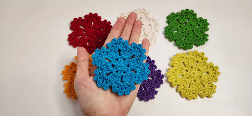 Picot Flower Hexagon Motif Pattern - Beginner-Friendly Crochet Pattern