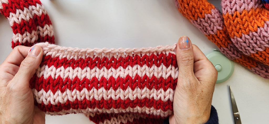 Rolling Stripes Scarf Pattern - Beginner-Friendly Knitting Pattern