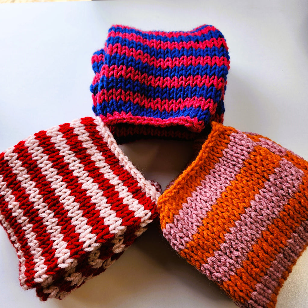 Rolling Stripes Scarf Pattern - Beginner-Friendly Knitting Pattern