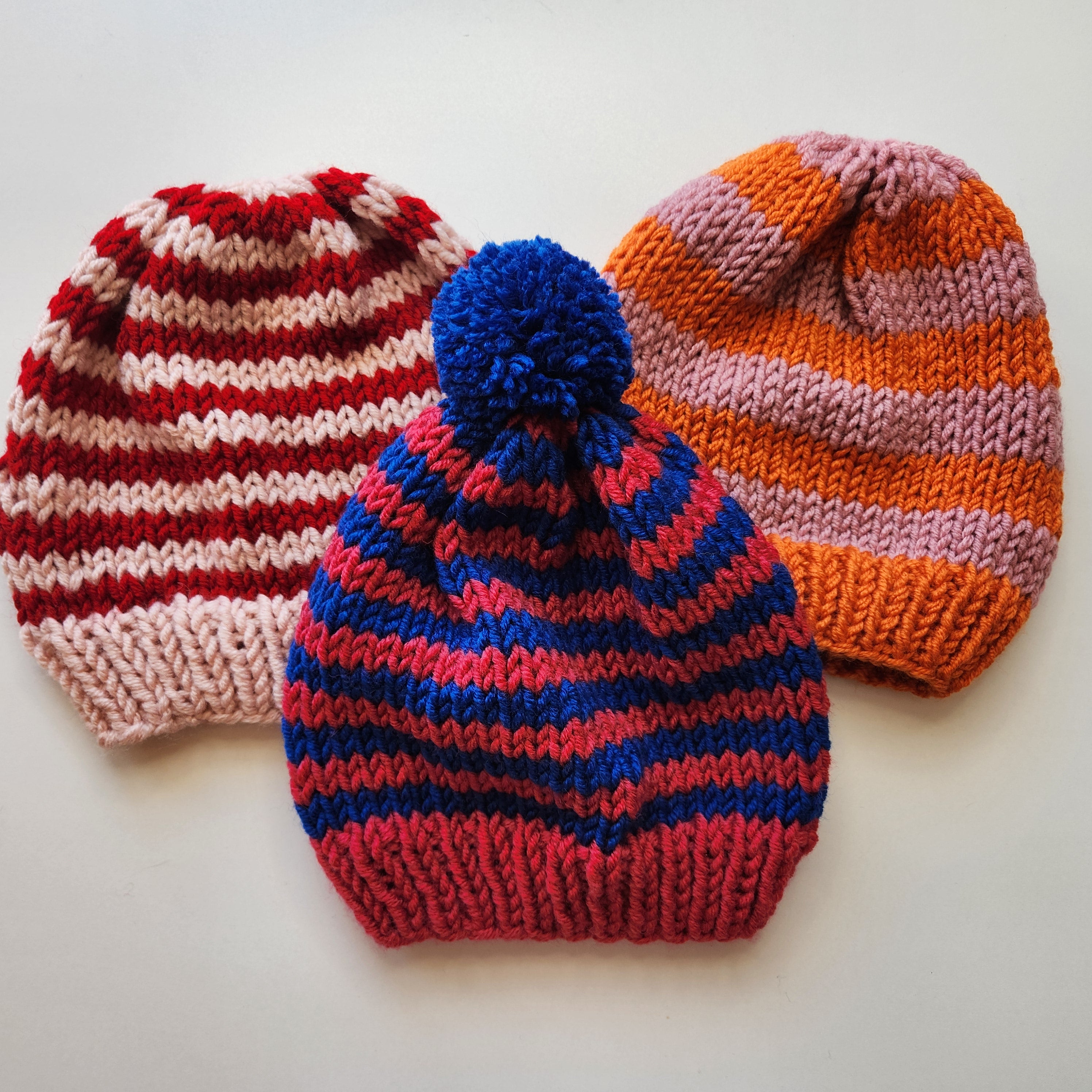 Rolling Stripes Beanie Pattern - Beginner-Friendly Knitting Pattern