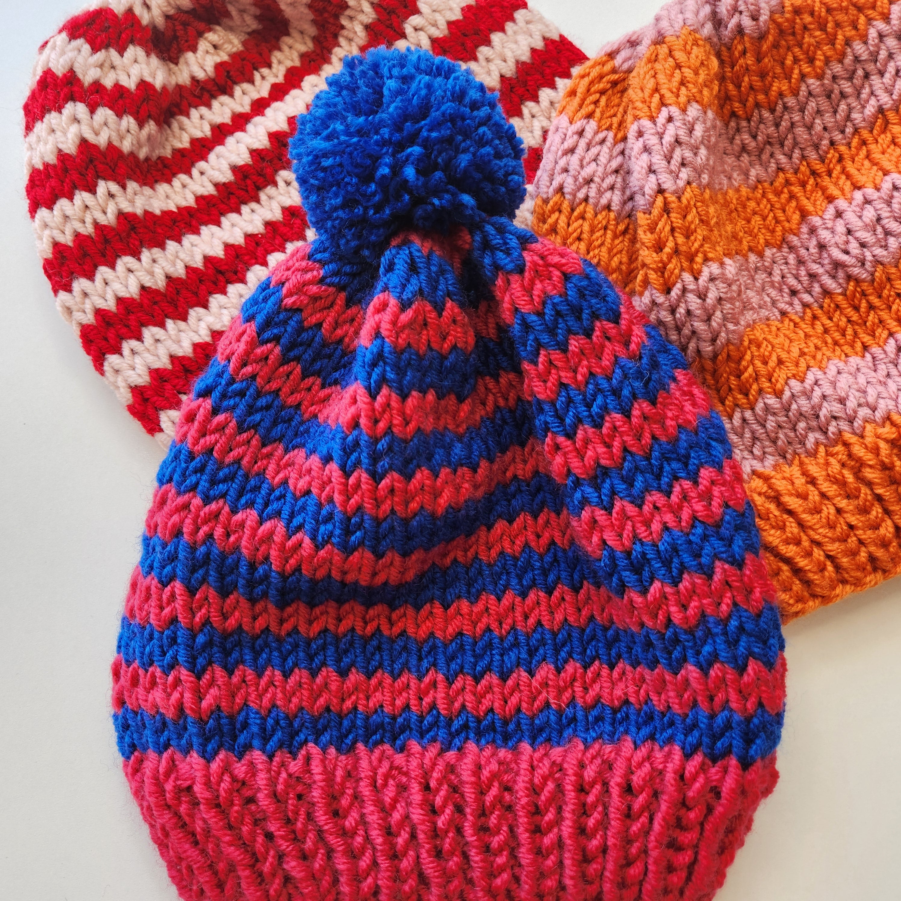Rolling Stripes Beanie Pattern - Beginner-Friendly Knitting Pattern