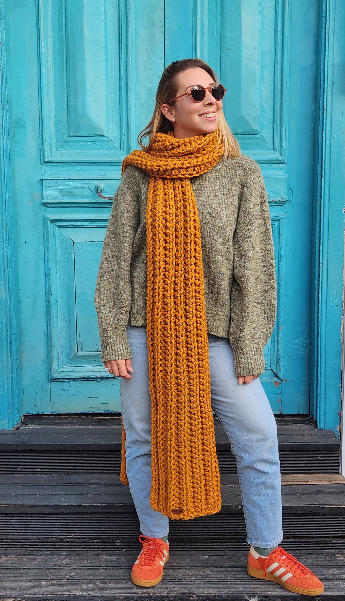 Chunky Scarf Pattern - Beginner-Friendly Crochet Pattern PDF