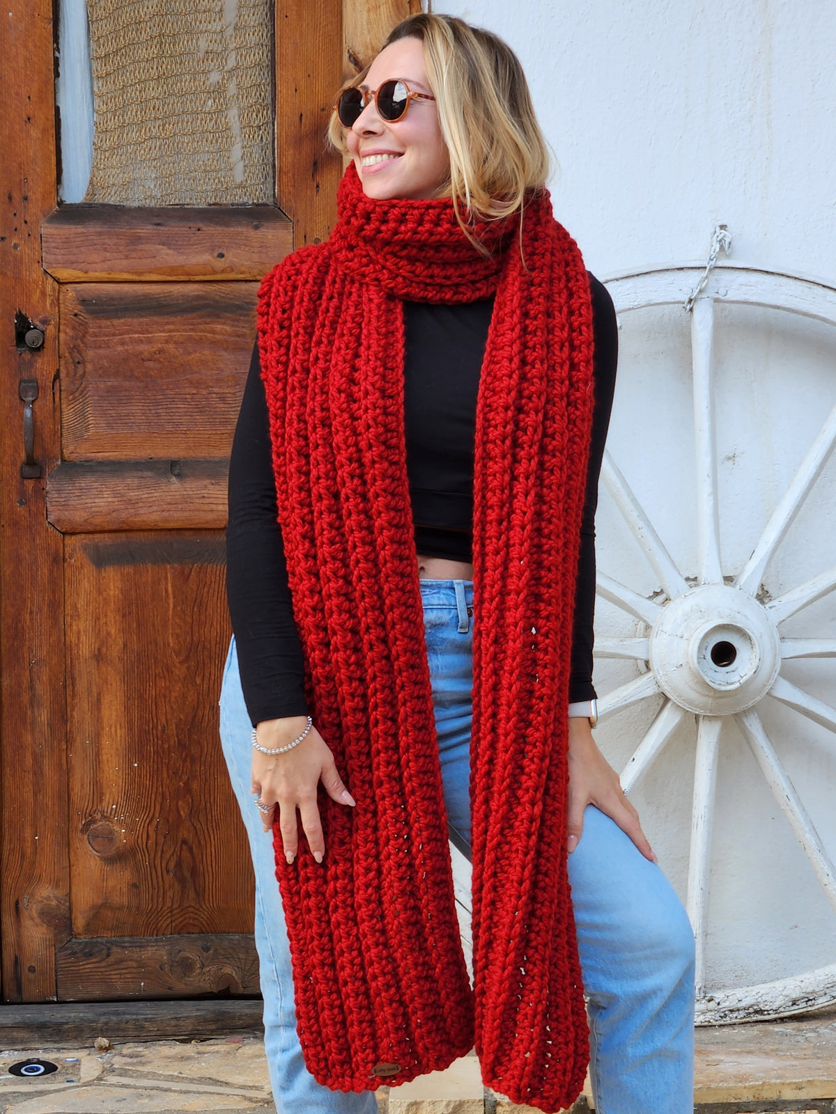 Chunky Scarf Pattern - Beginner-Friendly Crochet Pattern PDF