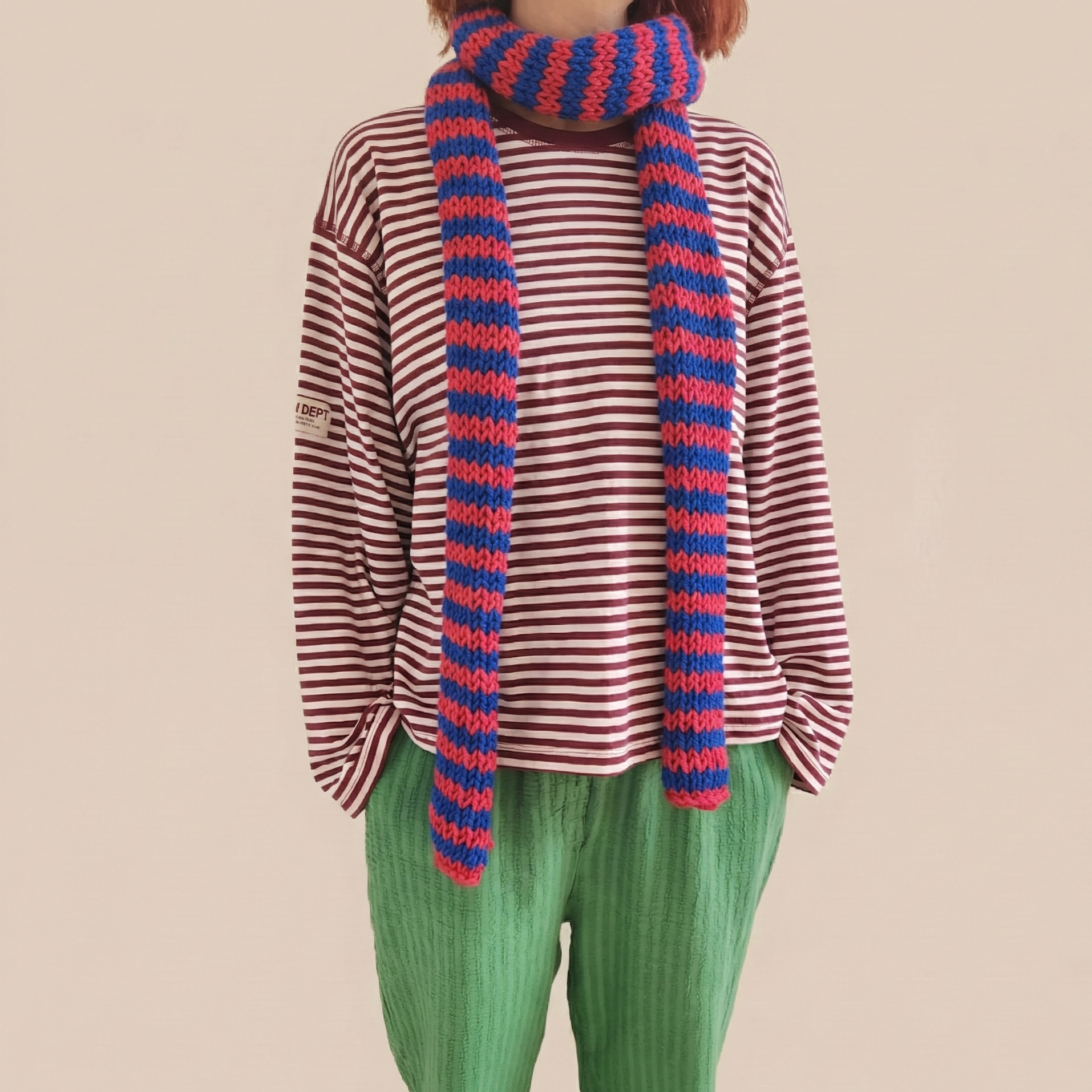 Rolling Stripes Scarf Pattern - Beginner-Friendly Knitting Pattern