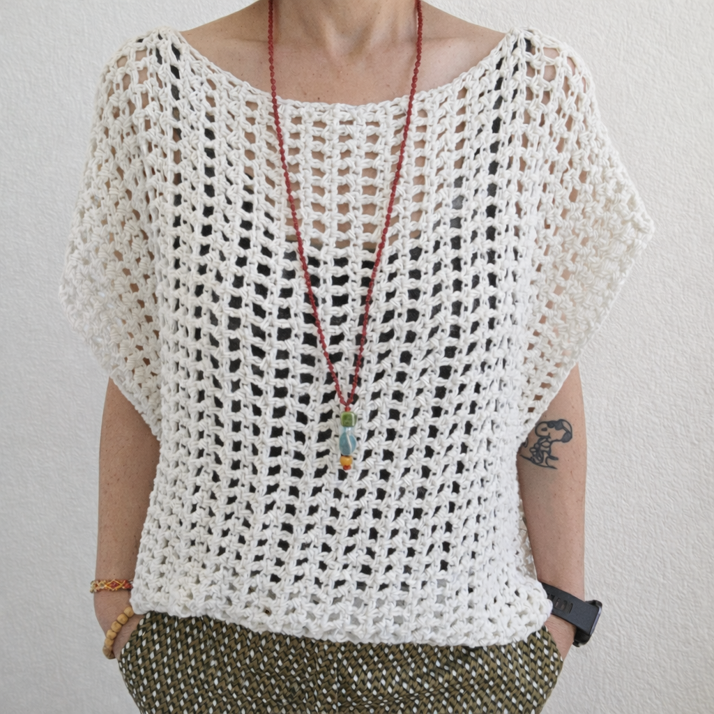 Aira Top Crochet Pattern - Mesh Summer Festival Beach Top