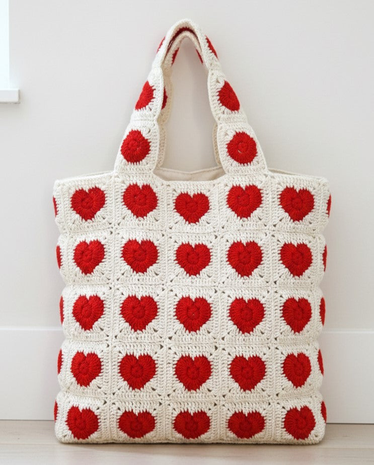 Heart Granny Square Motif Pattern - Beginner-Friendly Crochet Pattern