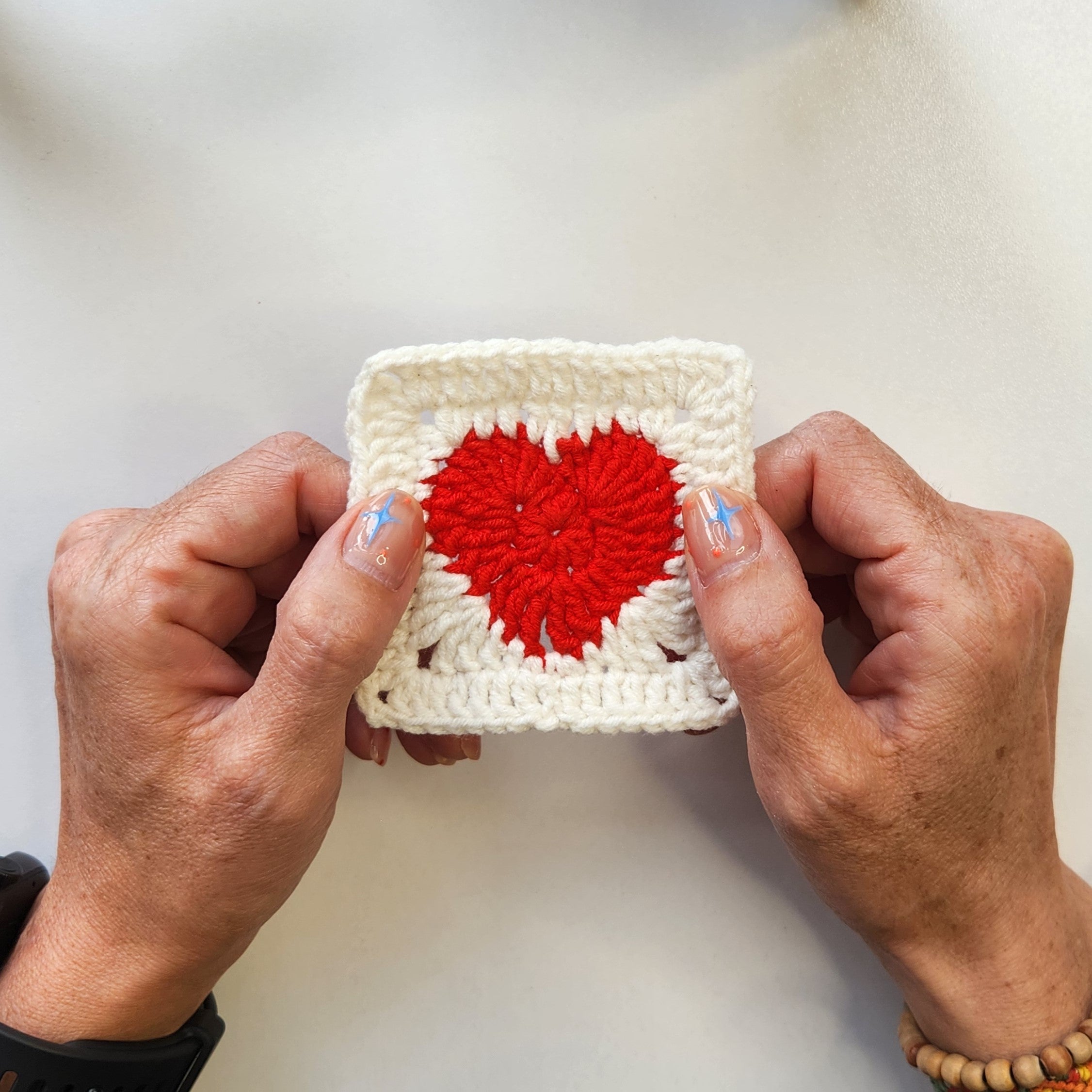 Heart Granny Square Motif Pattern - Beginner-Friendly Crochet Pattern